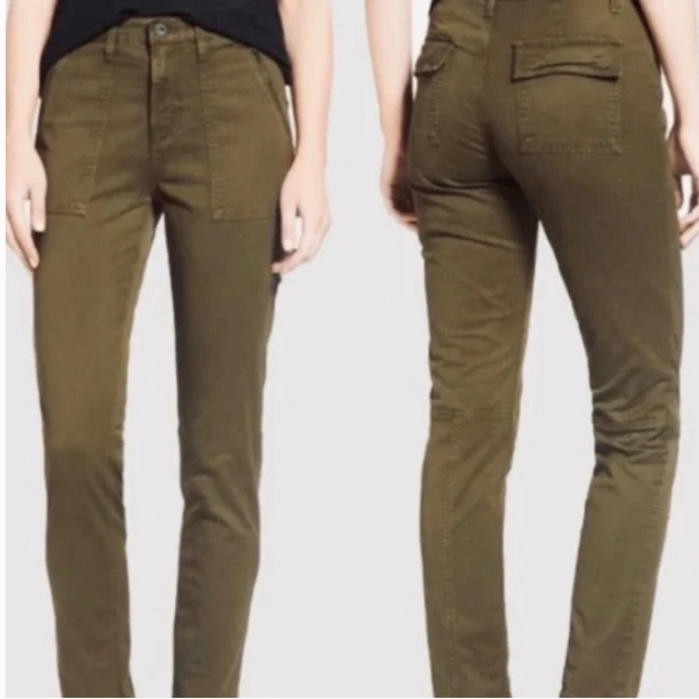 AG Adriano Goldschmied utilitarian Kinsley skinny jeans in army green - Picture 4 of 14